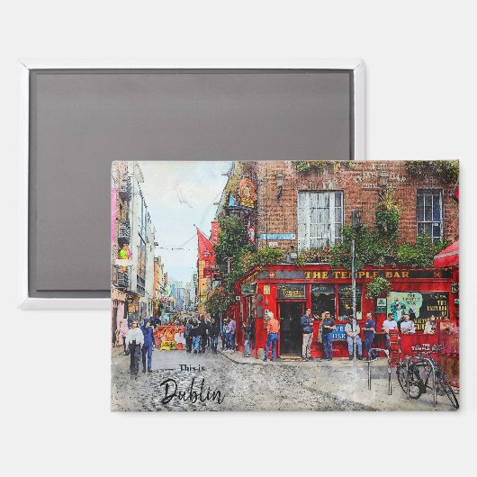 Dit is Dublin-Ierland Magneet (Voorkant / Achterkant)