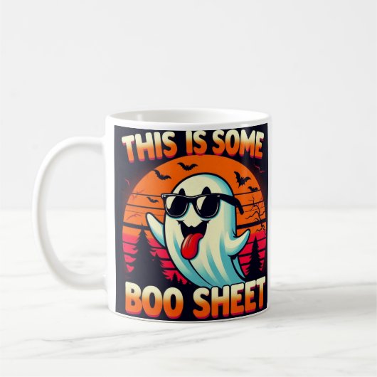 Dit is een aantal Boo Sheet Grappige Halloween Gho Koffiemok (Links)