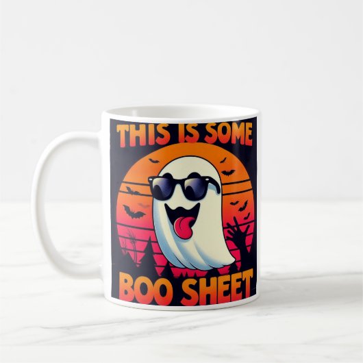 Dit is een aantal Boo Sheet Grappige Halloween Gho Koffiemok (Links)