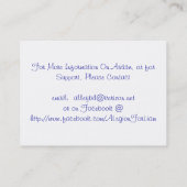 Dit is een Autism-handuitkleppen Contactkaartje (Achterkant)