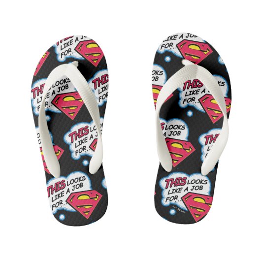 Dit is een baan voor... Superman Kinder Teenslippers (Voetbed)
