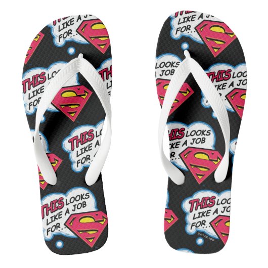 Dit is een baan voor... Superman Teenslippers (Voetbed)