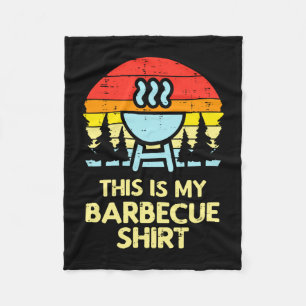 Dit is een barbecue shirt retro bbq grillen mannen fleece deken