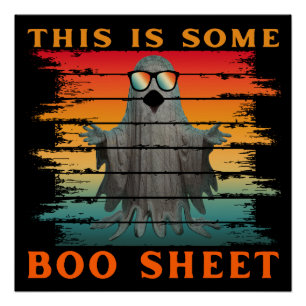 Dit is een beetje boe-blad een grappige halloween  perfect poster