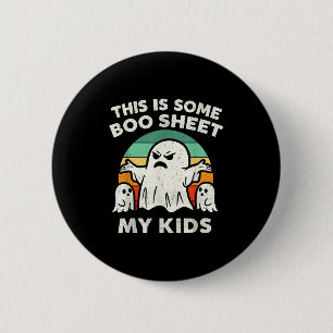 Dit Is Een Beetje Boe Blad Mijn Kinderen Spook Ret Ronde Button 5,7 Cm