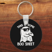 Dit is een boe-blad Funny Halloween Ghost Costu Sleutelhanger (Voorkant)