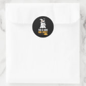Dit is een boe-blad Funny Halloween Ghost Ronde Sticker (Tas)