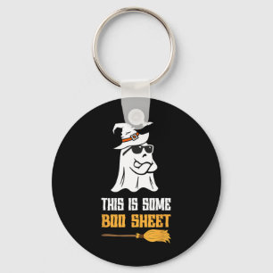 Dit is een boe-blad Funny Halloween Ghost Sleutelhanger