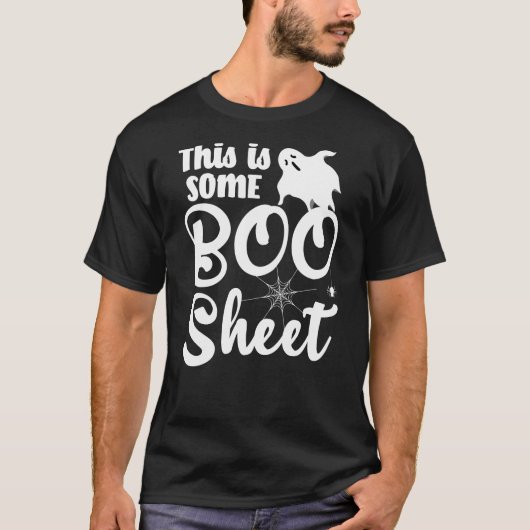 Dit is een boe-blad Funny Halloween Ghost T-shirt (Voorkant)
