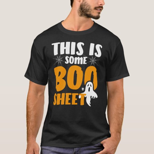 Dit is een boe-blad Funny Halloween Ghost T-shirt (Voorkant)