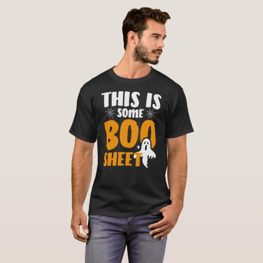 Dit is een boe-blad Funny Halloween Ghost T-shirt (Voorkant volledig)