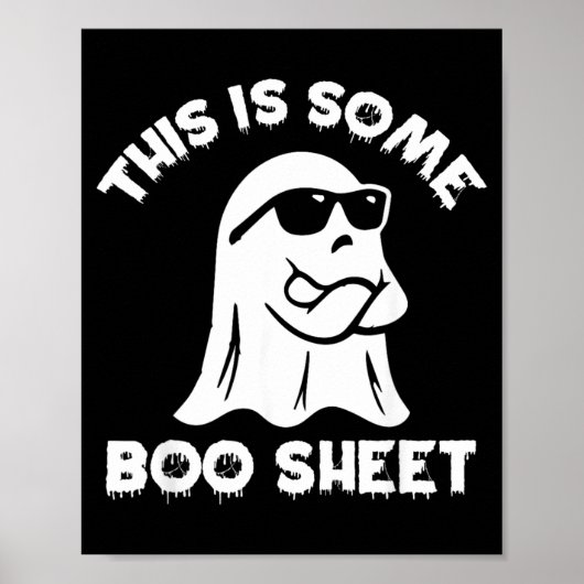 Dit Is Een Boe Sheet Spook Fun Retro Halloween Poster (Voorkant)