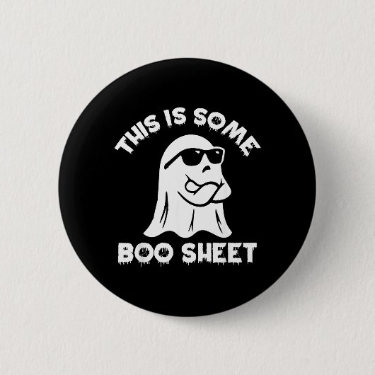Dit Is Een Boe Sheet Spook Fun Retro Halloween Ronde Button 5,7 Cm (Voorkant)