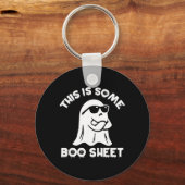 Dit Is Een Boe Sheet Spook Fun Retro Halloween Sleutelhanger (Voorkant)