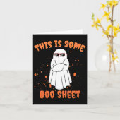 Dit is een boekenblad Ghost Fun Halloween Kaart (Gele Bloem)