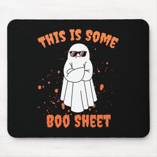 Dit is een boekenblad Ghost Funny Halloween Muismat (Voorkant)