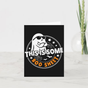 Dit is een boekenblad Ghost Funny Retro Halloween Kaart