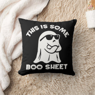 Dit is een boekenblad Ghost Funny Retro Halloween Kussen
