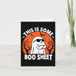 Dit is een boekenblad Ghost Retro Funny Halloween Kaart