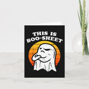 Dit is een boekenblad Ghost Retro Funny Halloween Kaart