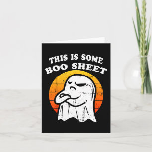 Dit is een boekenblad Ghost Retro Funny Halloween Kaart