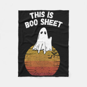 Dit is een boekenblad Ghost Retro Halloween Easy C Fleece Deken