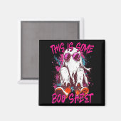 Dit is een boekenblad Ghost Retro Halloween Grappi Magneet (Voorkant / Achterkant)