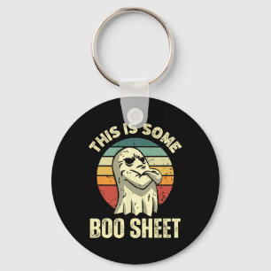 Dit is een boekenblad Halloween Fun Ghost Sleutelhanger