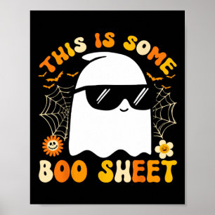 Dit is een boekenblad Halloween Ghost Funny Cool Poster