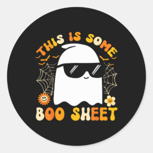 Dit is een boekenblad Halloween Ghost Funny Cool Ronde Sticker