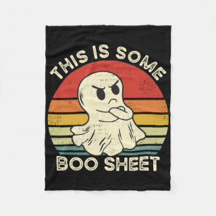 Dit is een boekenblad leuk spook retro Halloween C Fleece Deken