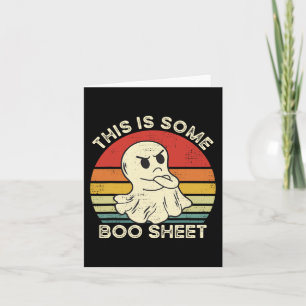 Dit is een boekenblad leuk spook retro Halloween C Kaart