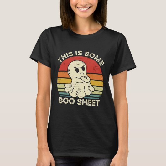 Dit is een boekenblad leuk spook retro Halloween C T-shirt (Voorkant)
