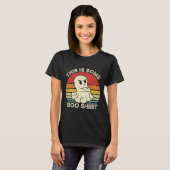 Dit is een boekenblad leuk spook retro Halloween C T-shirt (Voorkant volledig)