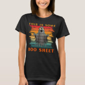 Dit is een boekenblad met een grappige Halloween-g T-shirt (Voorkant)