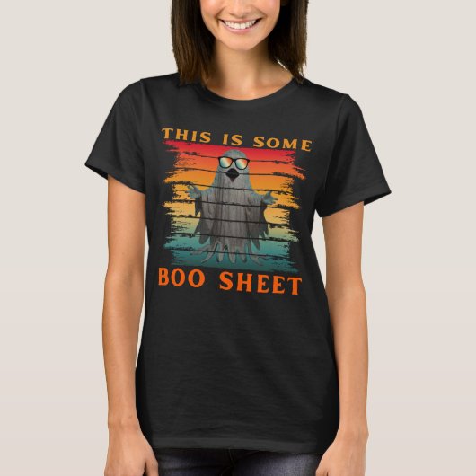 Dit is een boekenblad met een grappige Halloween-g T-shirt (Voorkant)