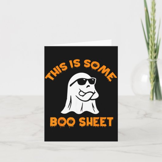 Dit Is Een Boo Blad Cool Spook Fun Halloween Kaart (Voorkant)