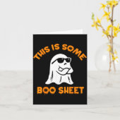 Dit Is Een Boo Blad Cool Spook Fun Halloween Kaart (Gele Bloem)