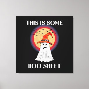 Dit Is Een Boo Blad Halloween Geest Grappig Canvas Afdruk