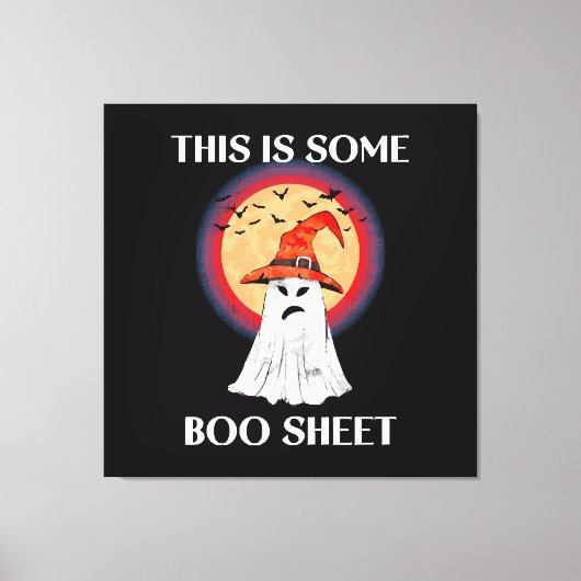Dit Is Een Boo Blad Halloween Geest Grappig Canvas Afdruk (Voorkant)