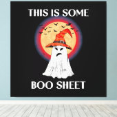 Dit Is Een Boo Blad Halloween Geest Grappig Canvas Afdruk (Insitu (Houten vloer))