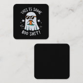 Dit is een Boo-blad Vierkante Visitekaartje (Voorkant / Achterkant)