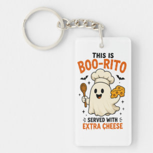 “Dit is een Boo-Rito geserveerd met extra kaas” on Sleutelhanger