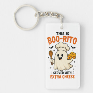 “Dit is een Boo-Rito geserveerd met extra kaas” on Sleutelhanger