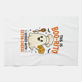 “Dit is een Boo-Rito geserveerd met extra kaas” on Theedoek