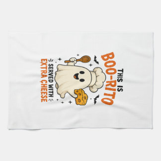 “Dit is een Boo-Rito geserveerd met extra kaas” on Theedoek