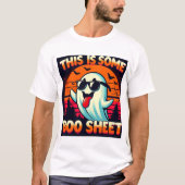 Dit is een Boo Sheet Funny Halloween Ghost T-shirt (Voorkant)