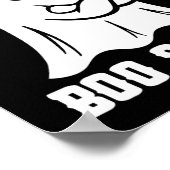 Dit is een Boo Sheet Halloween Ghost Funny Costu Poster (Hoek)