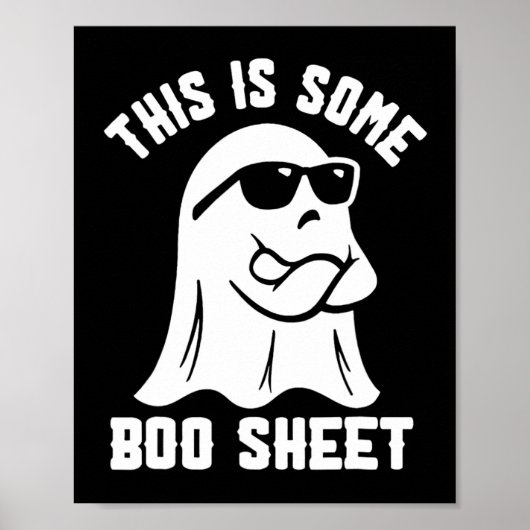 Dit is een Boo Sheet Halloween Ghost Funny Costu Poster (Voorkant)
