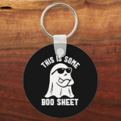 Dit is een Boo Sheet Halloween Ghost Funny Costu Sleutelhanger (Voorkant)